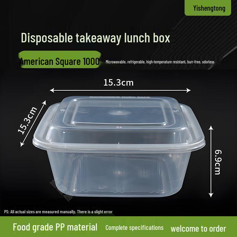 

Disposable Square Takeaway Containers with Lids