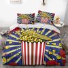 Popcorn Yellow Duvet Covers Movie Theater Bedding Sets For Boys Girls Queen King Size Bedroom Decor 1 Quilt Cover 2 Pillowcases