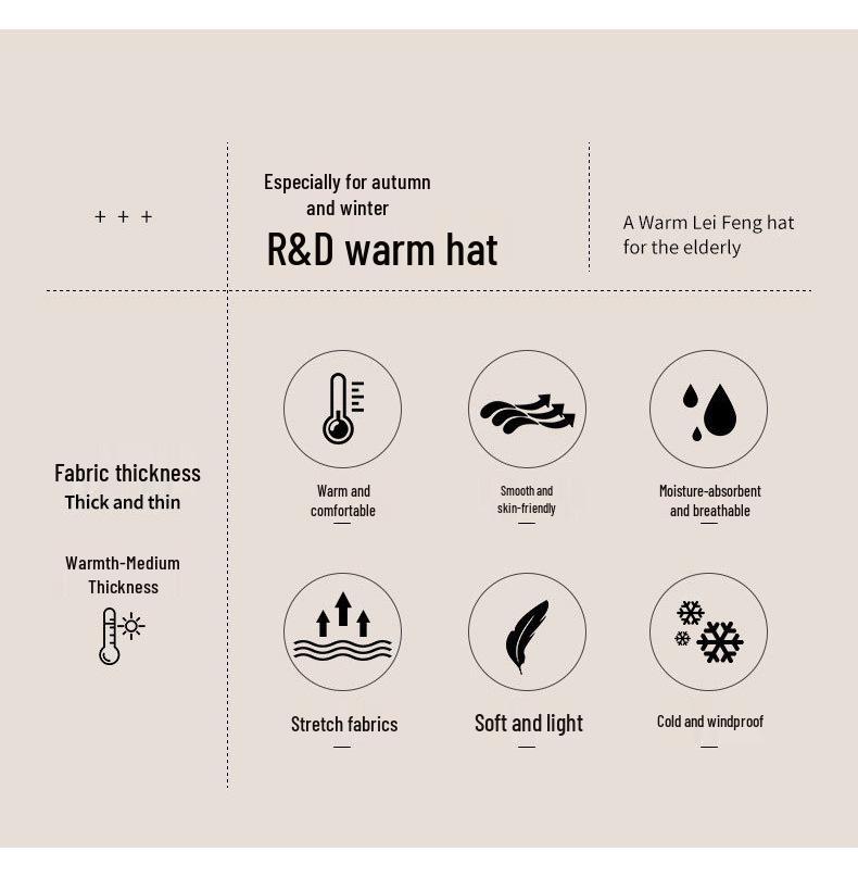 Minimalist Women's Duckbill Knit Hat - Short Brim, Warm Ear Protection for Autumn/Winter Skiing.