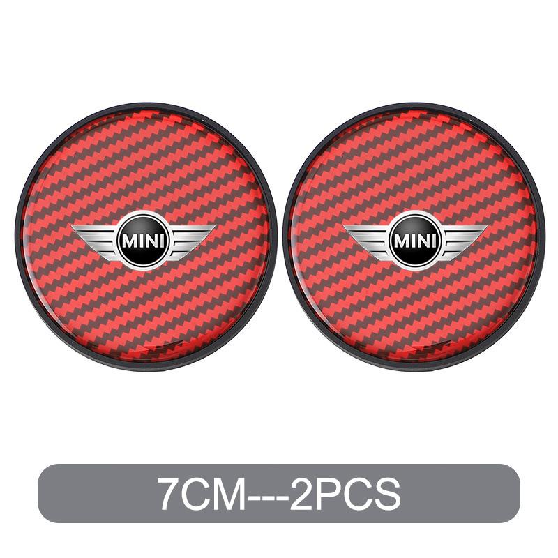 2PC Silicone Car Water Cup Pad Coaster Non-slip Mat For MINI Cooper One JCW Works Countryman R55 R56 F55 F56 R57 R58 R59 R60 R50 Tnrjc00