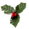 50Pcs Christmas Artificial Red Berry Stems with 50pc Green Leaves for Party Holiday Home Decoration DIY Garland Wreath Ornaments