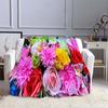 Rose Flower Pattern Blanket Sofa  Blankets for Beds Super Soft Warm Blanket Cover Flannel Throw Blanket Flannel Blanket