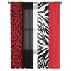 Zebra-Druck Leopard Rot Schwarz Tüll Fenster Vorhänge Wohnzimmer Organza Transparent Voile Vorhang Schlafzimmer Küche Heimdeko Drapierung