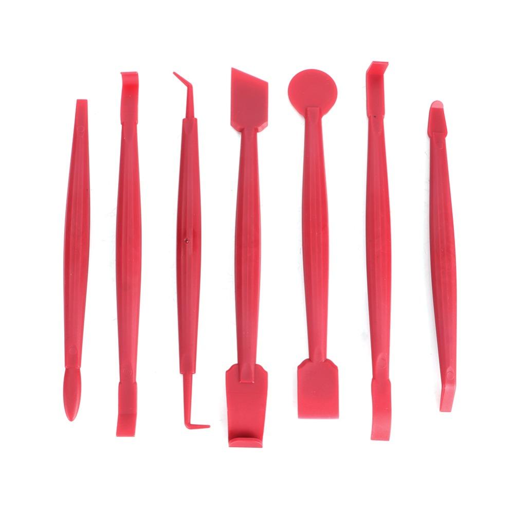 7PCS Lightweight Window Tint Tool Kit Red Film Edge Closing Tool New Film Squeegee Bubble Removal
