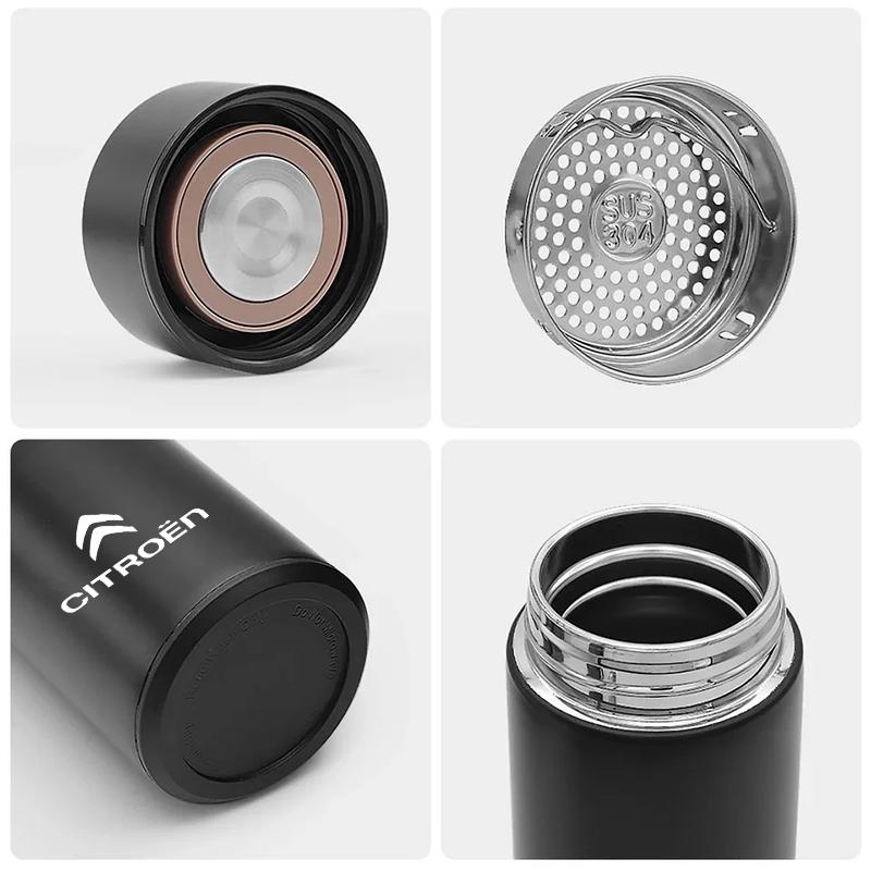 Car Accessories Thermos Bottle Temperature Display Insulated Cup For Citroen C8 DS3 C6 C3 Vts C4 Saxo C4L C5 C2 C1 Xsara C3-XR