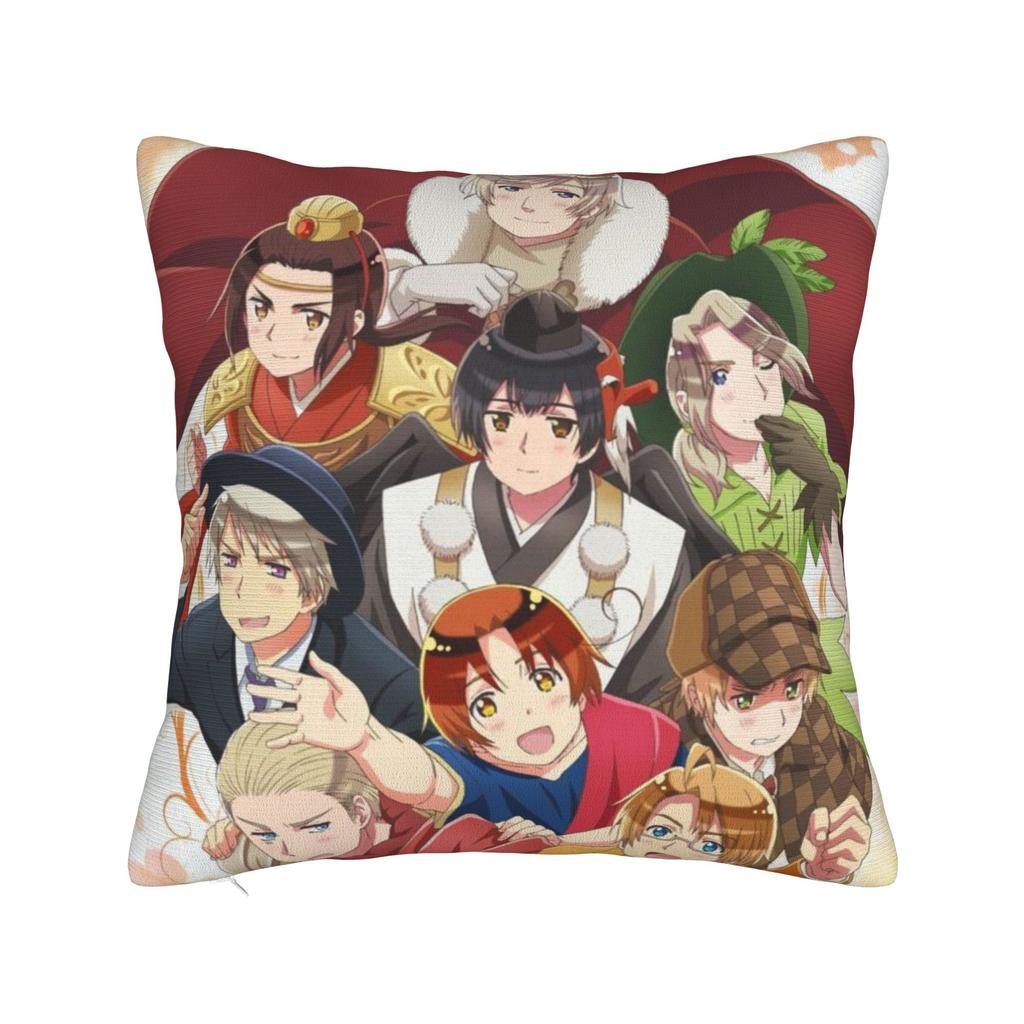 Hetalia Axis Powers Anime Pillow Covers Merch Printed Cushion Cover Decorations  Pillow Case Cover Home Multiple Sizes