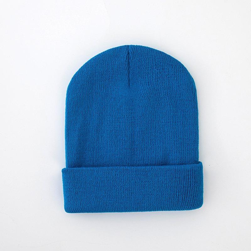 Gram Solid Color O Knitted Hat Autumn and Winter Cold Hat Warm Hat Women's Versatile Pullover Hat