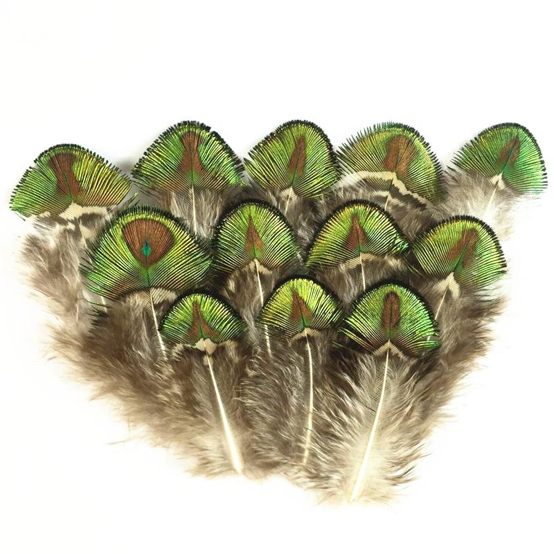 Natural Gold Peacock Feather 3-7CM 1-3inch Pheasant Feathers for Crafts Feathers for Jewelry Making Carnaval Assesoires Plumas