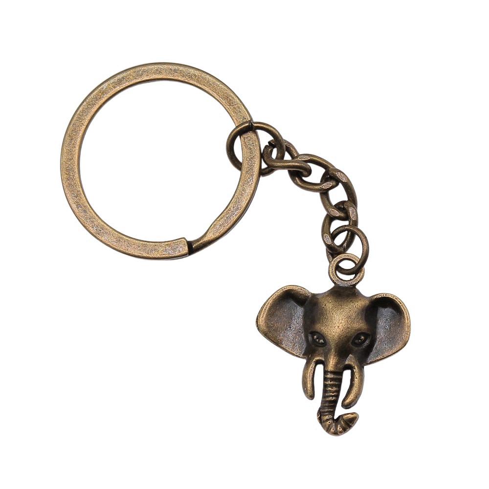 Pendants Elephant Charm Keychain Animal Theme Key Ring 28mm