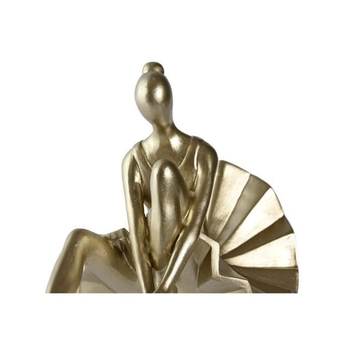 Figurine décorative - Danseuse classique - Doré - 17x23x14,5 cm - 2 unités