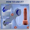 Realistic Water-Spray Silicone Dildo, Soft Skin Feel Penis Toy with Strong Suction Cup, G-Spot & P-Spot Stimulator for Couples