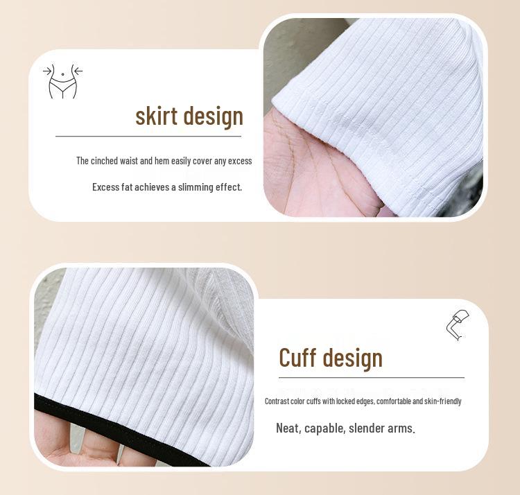 Women's Short-Sleeve Square Neck Spliced T-Shirt - Versatile Korean Style Summer Top