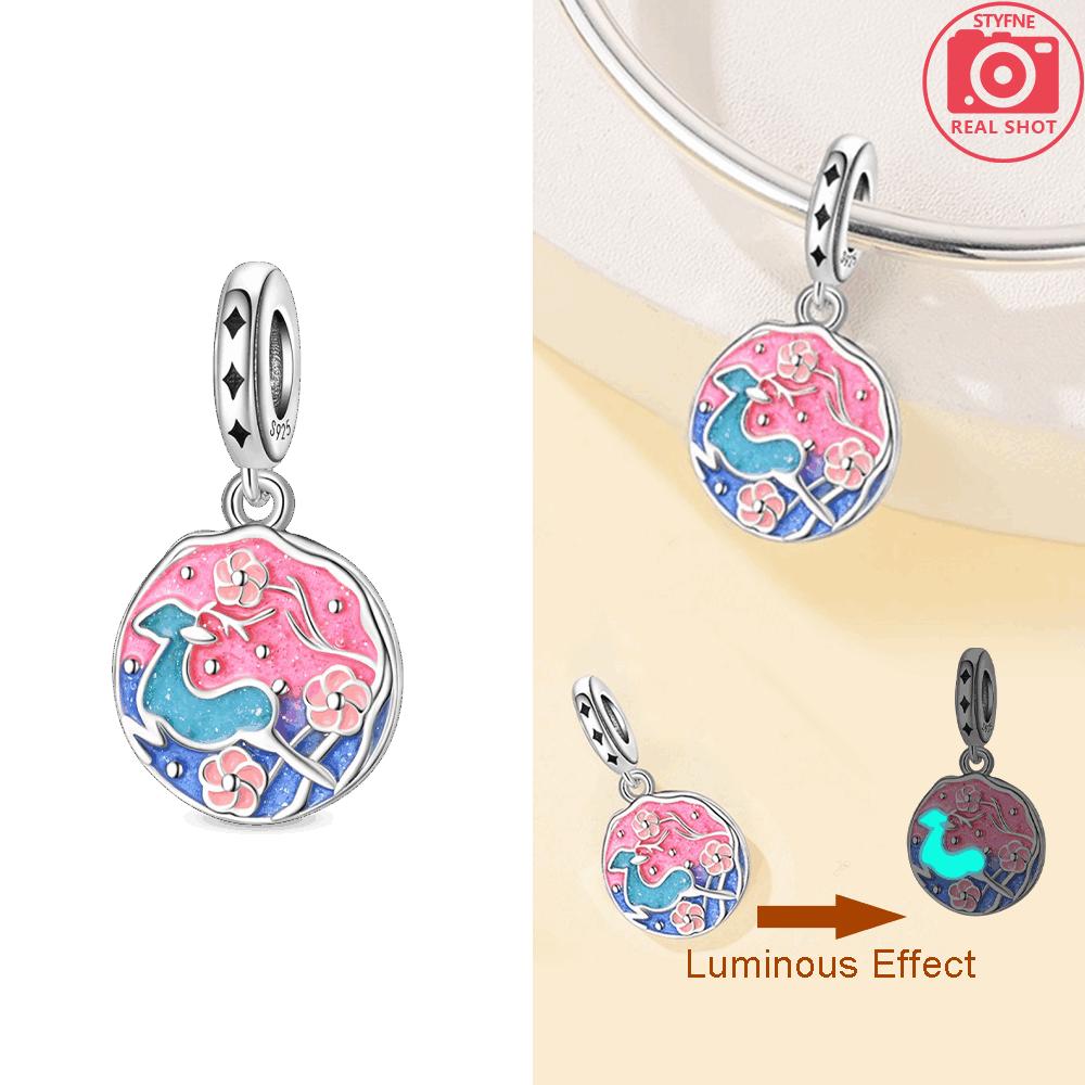 Authentischer Kupfer Dreamy Pink Bunter Perlen Magischer Pilz Sonne Mond Engel Anhänger Perlen Charms Kompatibel Mit Armbändern Damenschmuck Diy Geschenk