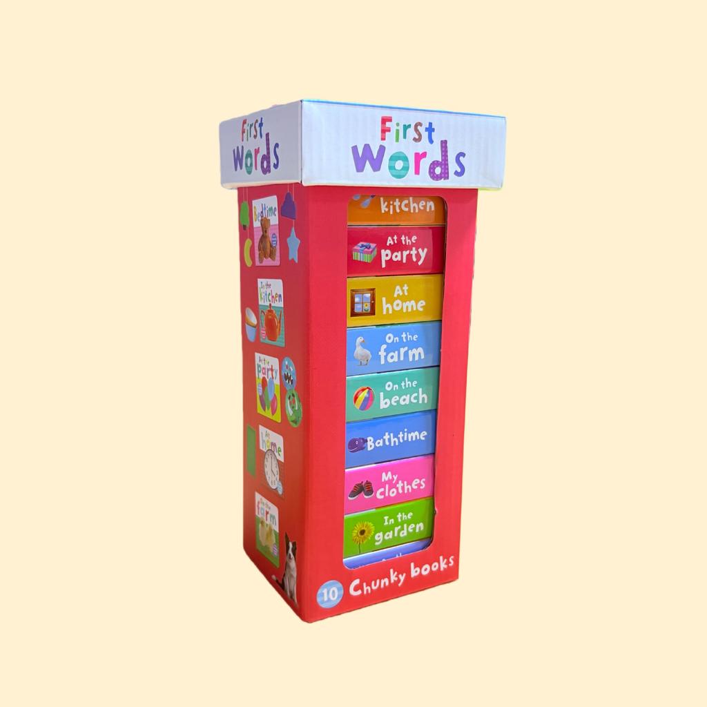 Genuine English mini portable set of 10 volumes First words children's word learning enlightenment cognition
