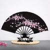 Ancient Chinese Style Golden Portable Folding Fan Bamboo Ribs Japanese Decor Stage Fan Girl Hanfu Dance Performance Hand Fan
