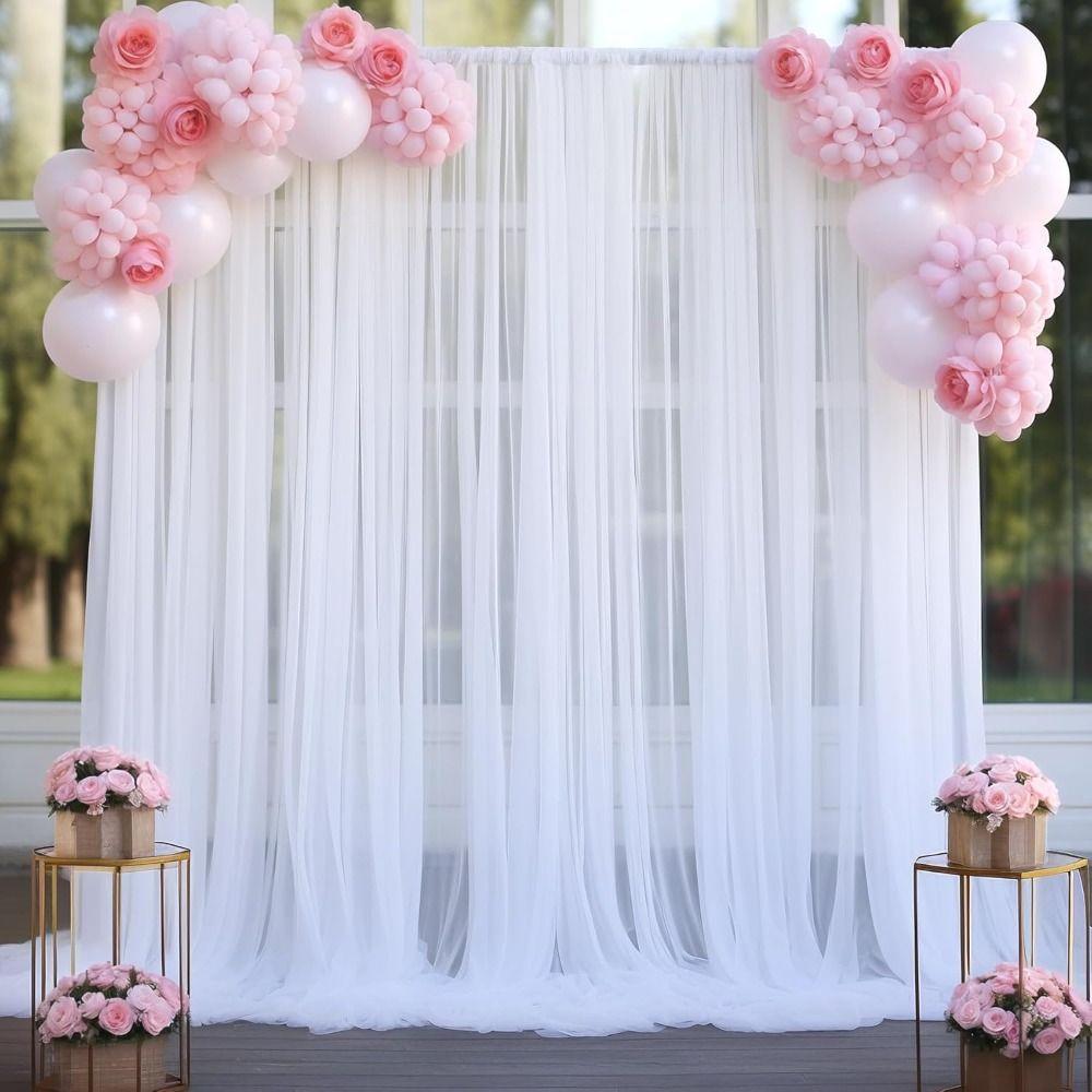 Wrinkle Free Wedding Backdrops Rod Pocket Background Curtains New Ceiling Drapes Birthday Party