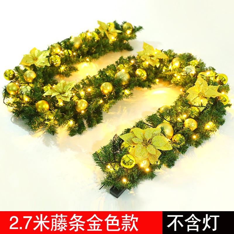 9FT Christmas Garland with Lights - Pre-Lit Artificial Green Christmas Garland for Stair Railings Mantle Decorations with Red Flowers, Berry Clusters