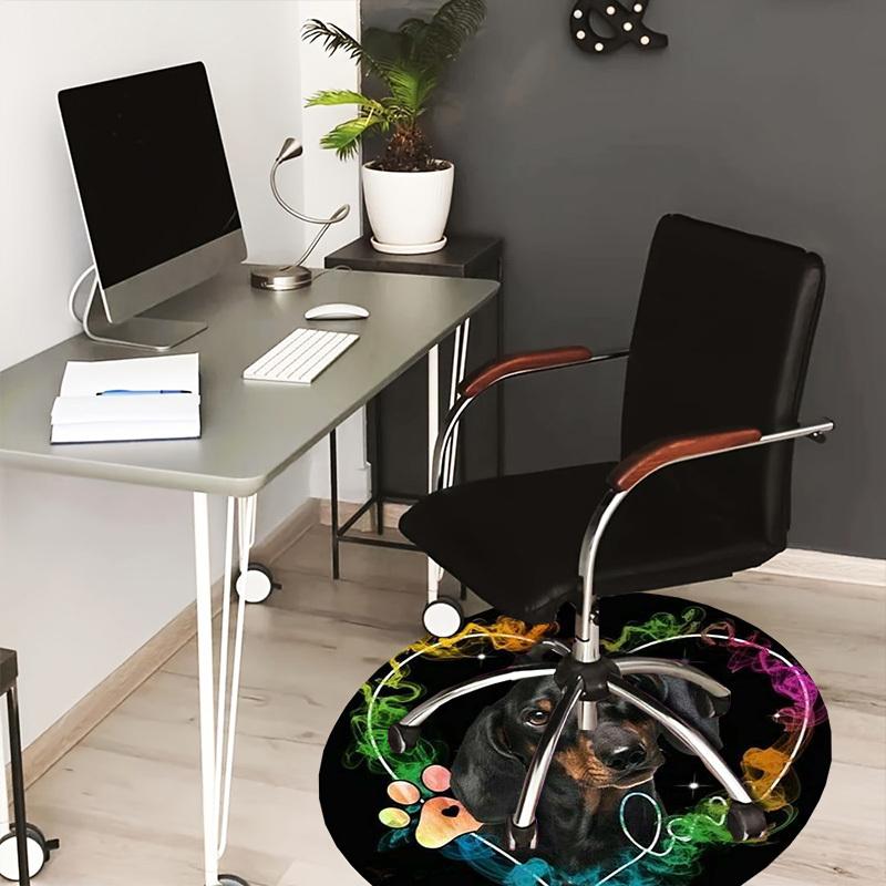 

1pc Office Carpet Chair Mats Dachshund Love Heart Perfect for Decorating Office Chairss, Or Bedrooms.YDT538 80cm by 80cm