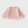 New Baby Girl Lace Base Layer T-Shirt - Spring/Autumn Korean Style Sweet Top