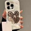 Leopard Print Heart Pattern Wave Texture Phone Case For iPhone 17 16 15 14 13 12 11 Pro Max Air 14 15 Plus Shockproof Back Cover