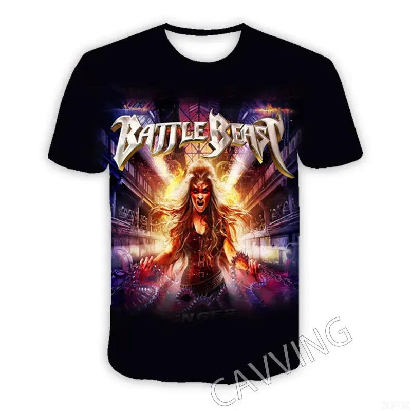 

3D Printed Battle Beast Rock Casual T-shirt Hip-hop T-shirt Harajuku Style Top for Men and Women M