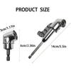 Angle Driver, 105 Degree Right Angle Drill Adapter, Right Angle Drill Attachment, Angle Driver for Drill, Corner Tool Screw Hub with Multi-Function