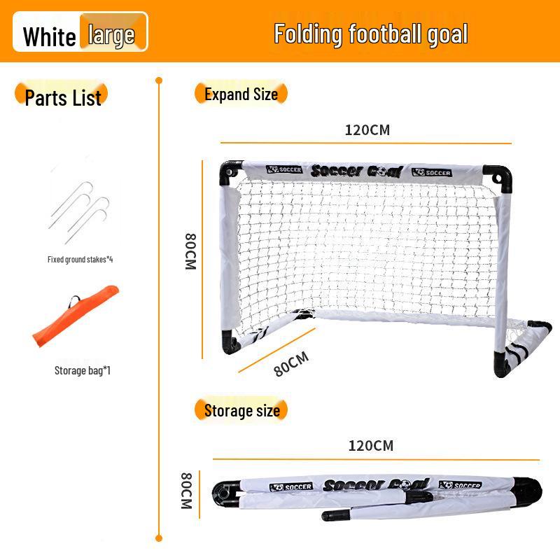 Foldable Kids' Football Goal for Training & Competition - Portable Indoor/Outdoor Parent-Child Frame