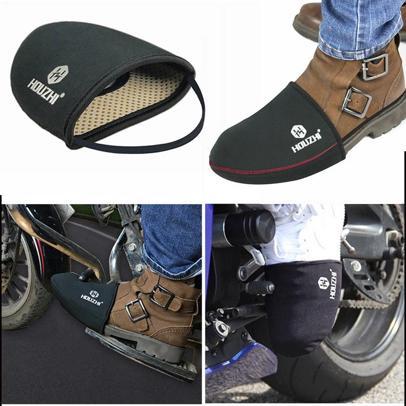 1PC Motorcycle Shoe Protector Anti-slip Protective Gear Waterproof Cover Motorbike Shift Pad For Motorcycle Accessories nero