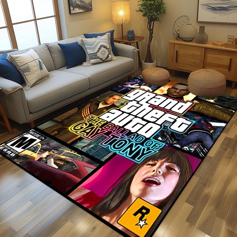 Grand Theft Auto Online: Covor de Aventură cu Octan Ridicat Potrivit pentru toate anotimpurile Decor Acasă Modă Cadouri de Crăciun Artă