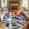 Dragon Ball Print Round Rug, Washable Floor Carpet, For Entryway Dorm Laundry Room Office Study, Home Decor Birthday Christmas Gift