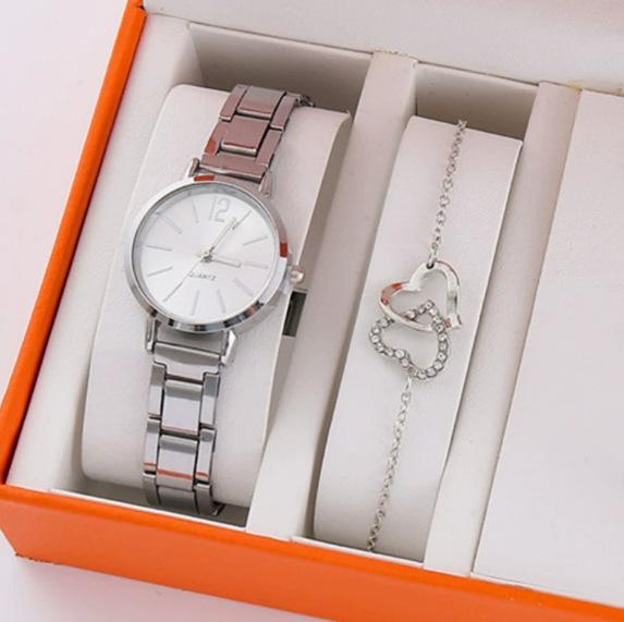 Watch Bracelet Set Alloy Quartz Watch Fine Strap Women'S Watch Women'S Watch Wristwatch