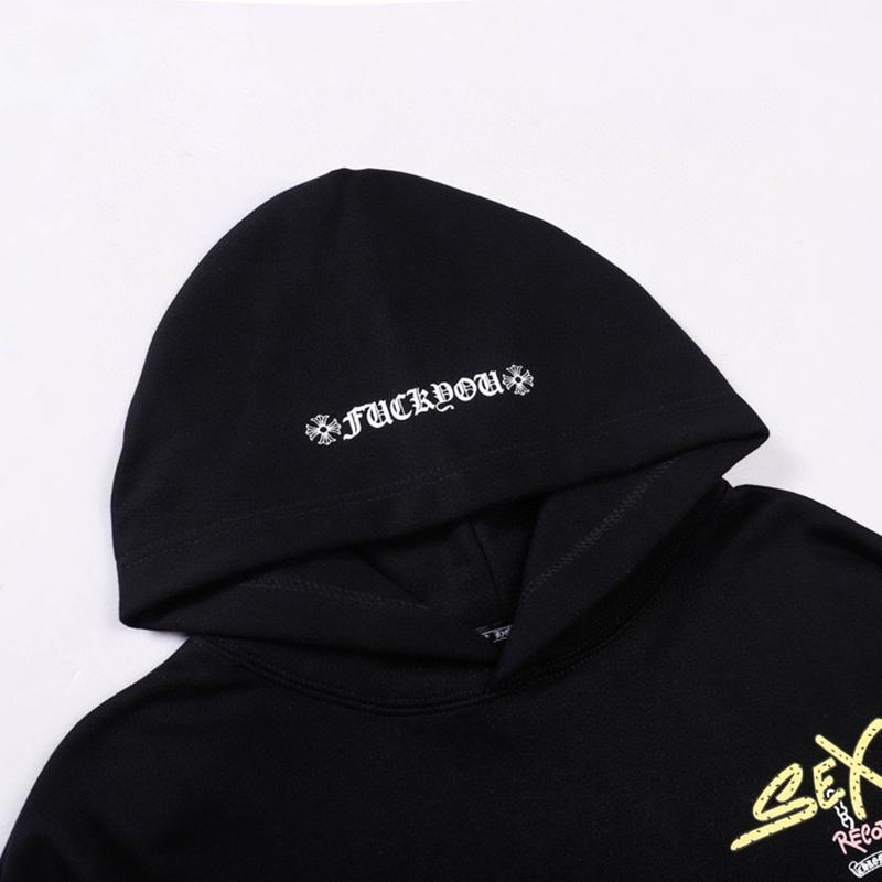 806 CHROME HEARTS 2025 Podzim a Zima Nová Nadměrná Velikost Klasický Styl Logo Mikina s Kapucí, Vhodná pro Páry k Nošení