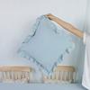2pcs Body Pillow Cover 100% Cotton Pillowcase Solid Color Ruffle Throw Pillows 45X45CM Soft and Breathable Couch Decoration