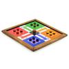 Wooden Handmade 2 In 1 Ludo Magnetic Snakes And Ladders Travel Board Fun Game - Adult