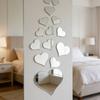 Adesivo da Parete Specchio a Forma di Cuore in PVC Autoadesivo per Decorazione Casa Elegante Adatto per Soggiorno Camera da Letto e Studio