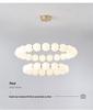 Nordic Modern Minimalist LED Chandelier - Pearl Necklace Design for Living Room, Bedroom, and Restaurant.