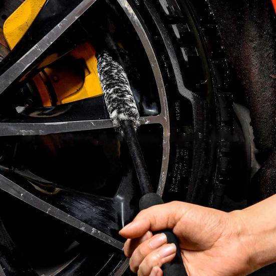 3ks/sada Kartáč na čištění ráfků auta Sada účinných čisticích kartáčů Čistič ráfků bez obsahu kovů