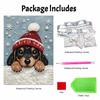 DIY Frameless Pearl Painting Kit Adorable Puppy Cozy Home Decor 3D Shiny Bead Art Canvas Relaxing Craft Gift for Adults