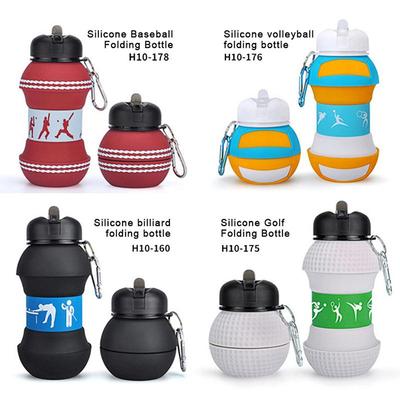 Fold Water Bottle Cups Mug Outdoor Sports Basketball Football Baseball Tennis Golf School Leakproof Portable Kids Water Bottle