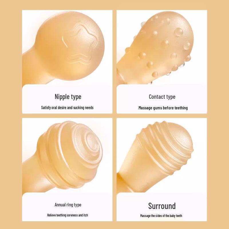Massaggiagengive in silicone: Giocattolo Bollibile, Antiaderente e Masticabile per l'Esplorazione Orale e il Sollievo dalla Dentizione.