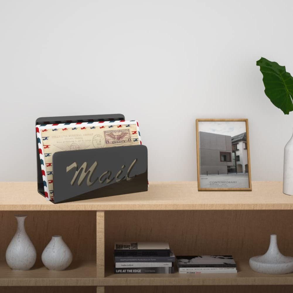 Clear File and Letter Holder Acrylic Envelope and Bill Sorter Mail Holder Rack Desk