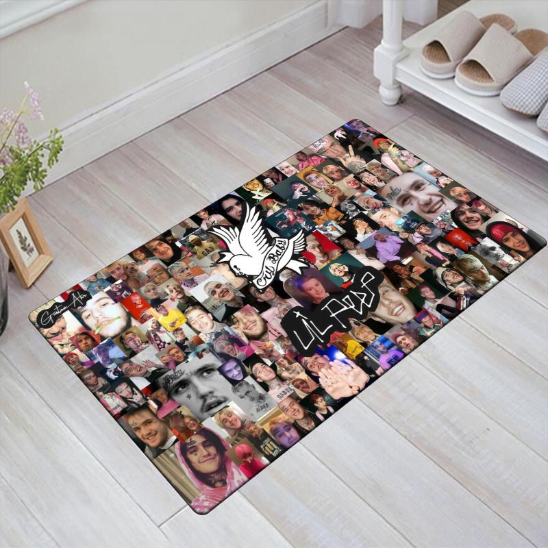 Lil Peep Poster Carpet Rug for Living Room Bedroom Home Sofa Decoration,Kids play Non-slip Floor Mat