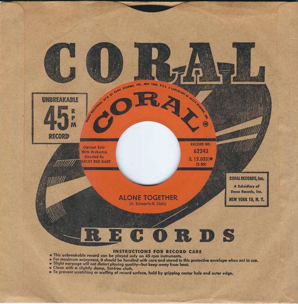 

7inch Record PETE FOUNTAIN - Alone Together / Forbidden Love 62243 Coral US Jazz Used