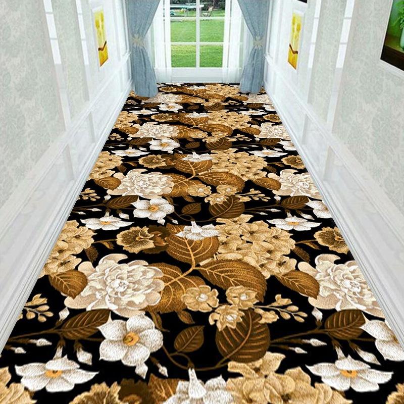 Kreativer 3D-Gartenblumenteppich für Wohnzimmer, Schlafzimmer, Bodenmatte, moderner Blumendruck, Flurteppich, Bodentürmatte