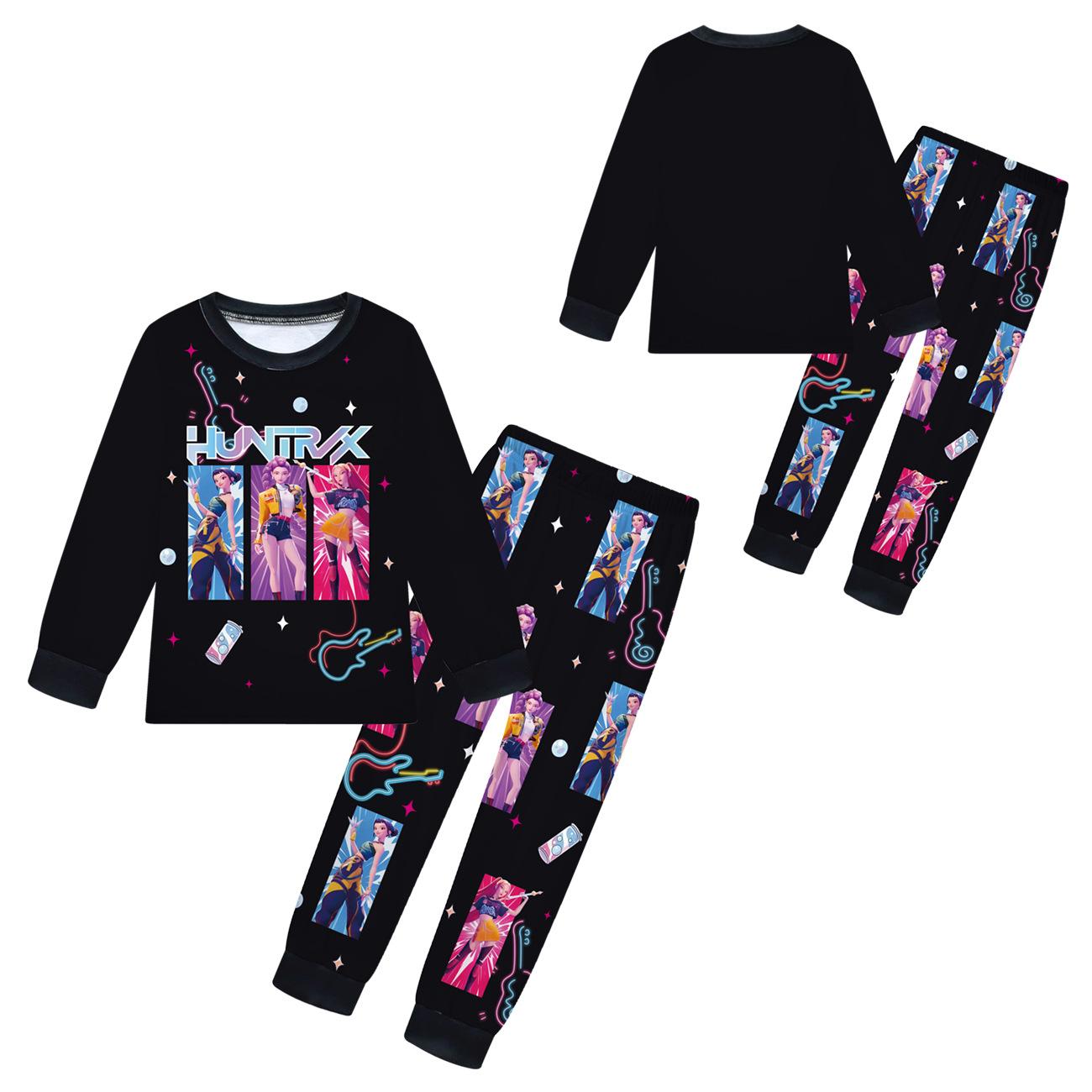 

Детская пижама с мультяшным принтом, модный комплект брюк, повседневный и удобный детский комплект с длинными рукавами, комплекты одежды, детская одежда унисекс 160