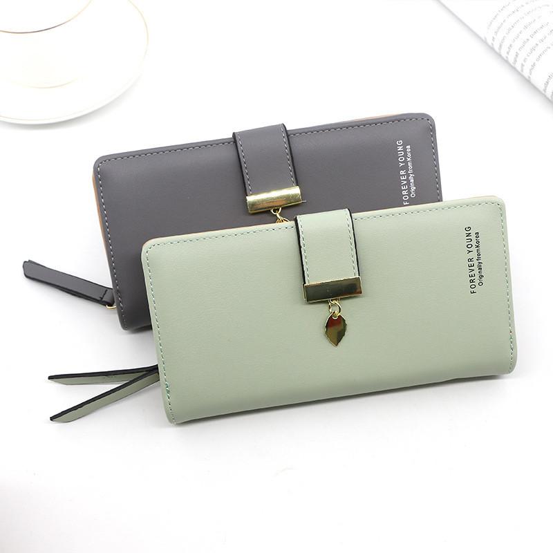 Pu Leather Ladies Wallet With Photo Slot Zipper Coin Purse For Wedding And Gift