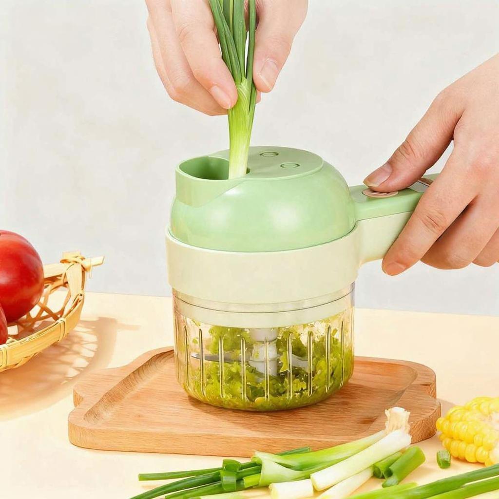 Handheld Electric Vegetable Cutting Portable Wireless Garlic Multifunctional Vegetable Fruit Slicer for and Jar Rechargeable Multifunctional Vegetable