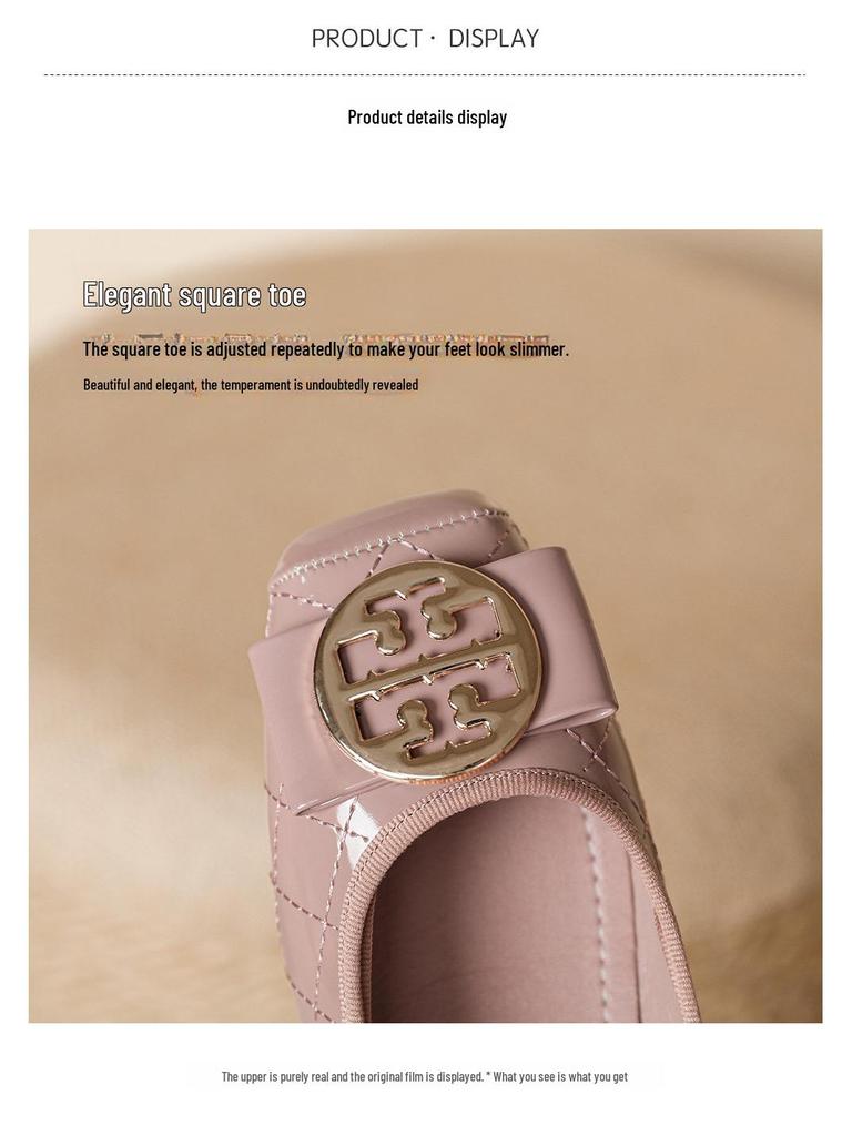 Women's Summer 2024 Slip-On Square Toe Shoes, Soft Sole Leather, Comfortable & Stylish, Available in Large Sizes