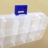 Transparent Storage Container Jewelry Box Clear Plastic Organizer Box Earring Storage Organizer Display Case for Beads 10 Grids