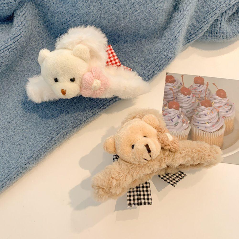 Bathing Plush Flower Bear Hair Claws Hair Accessories Korean Style Crab Clips Women Hair Clips